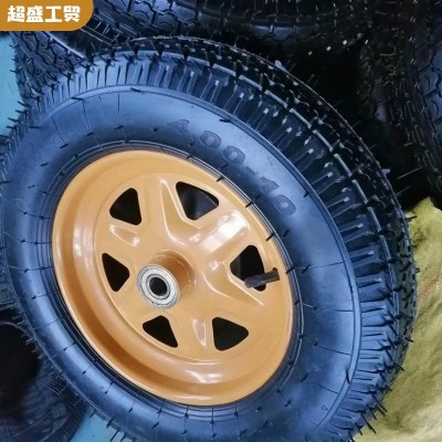 16寸打气真空外胎小型农业机械车用4.00-10橡胶轮 加厚充气橡胶轮图4