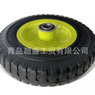 聚氨酯橡胶PU2.50-4发泡实心轮胎 防爆防扎货仓车儿童学步车轮胎图2