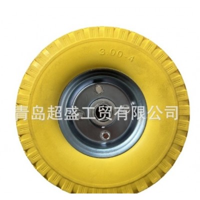 手推车儿童自行车用实心轮胎 10英寸3.00-4橡胶聚氨酯PU发泡轮图5