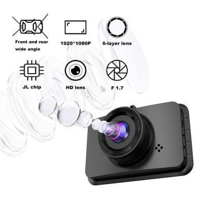 G68 3.5寸行车记录仪双镜头1080P高清汽车行车记录仪 Dash cam图2
