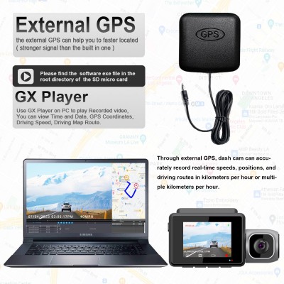 M700A 三录行车记录仪 前4K车内1080车后2K WIFI GPS DASH CAM图3