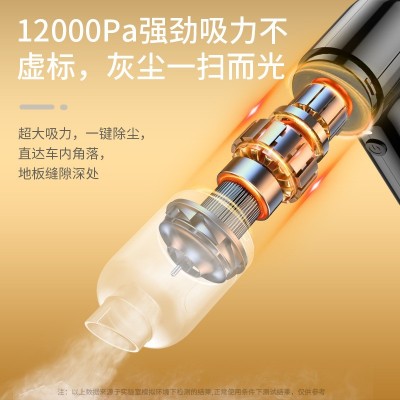 家用车用充电吹吸两用无刷小型迷你吸尘器便携无线手持车载吸尘器图2