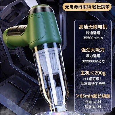 新款三合一车载吸尘器汽车用小型无线吹尘器大吸力迷你手持吸尘器图2