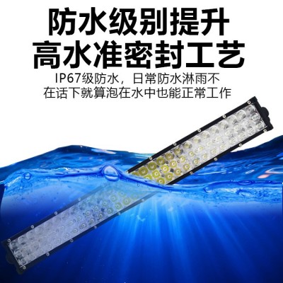 跨境汽车led三排平镜长条射灯12伏24V货车改装超亮强光越野车杠灯  2件图4
