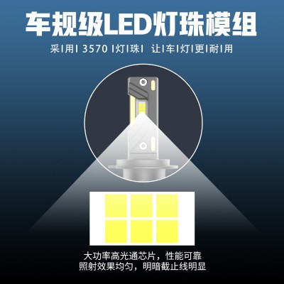 跨境led headlight大功率180W汽车led车灯三铜管超亮前照灯厂家  4只图4