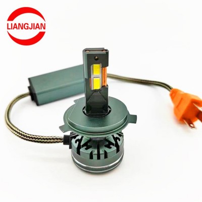 工厂批发V45ProLED汽车大灯泡双铜管大功率激光led大灯改装H4H 1H7  5只