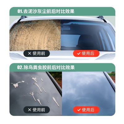 易驹去虫胶玻璃水批发汽车强力去污雨刮水厂家除油膜防冻玻璃水2L  1个图2