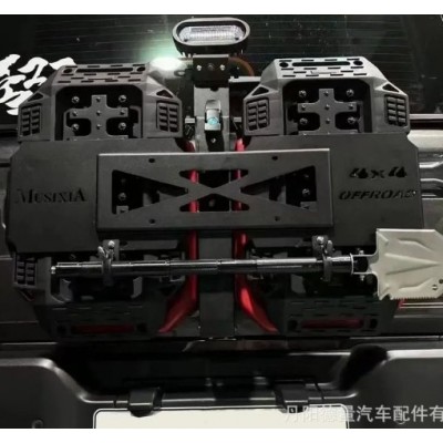 跨境牧马人拓展架适用烈马坦克300吉姆尼BJ40尾门集成油桶工具箱图4