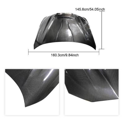 适用于21-23款bmw宝马4系G22 G23两门车装JC款干碳纤维机盖定制图4