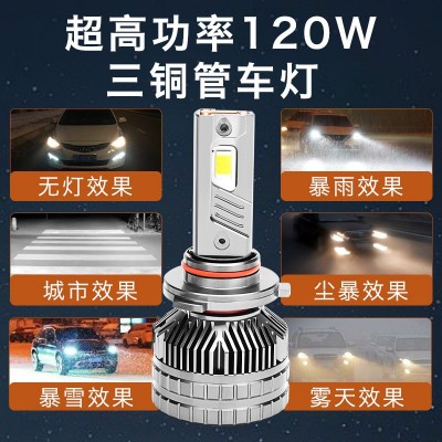 跨境大功率三铜管200W汽车led大灯强光H1H7H119005改装远近一体H4图2