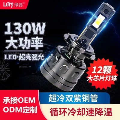 跨境热销双铜管led车灯改装超亮65W大功率汽车led大灯
