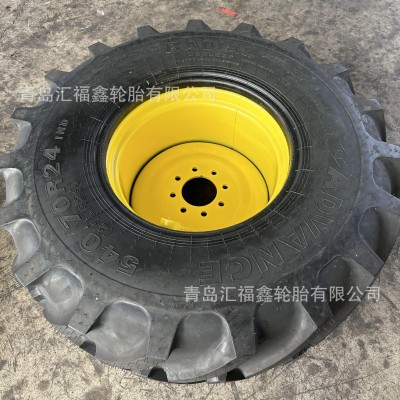 改装英虎雷沃联合收割机轮胎540/70R24 替代15-24加宽防下陷图3