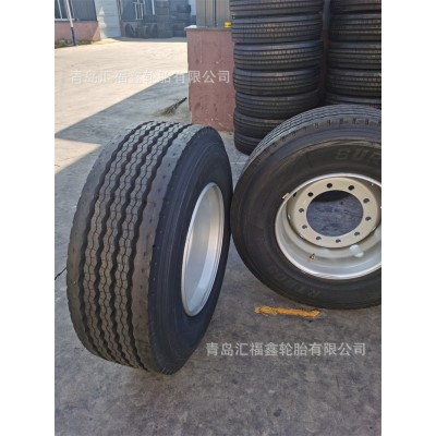 小宽胎385/65R22.5 20层级改装拖车运粮拖斗配套10孔富华桥钢圈图4