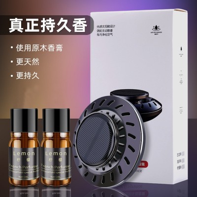 太阳能旋转车载香水批发创意车内用除异味汽车香水摆件车载香薰图3