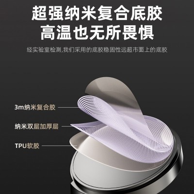 新款车载手机支架折叠磁吸式支撑架N52铷磁吸盘固定汽车手机支架图4