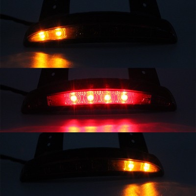 摩托车尾灯哈雷XL883/1200LED刹车灯改装后挡泥板尾灯 带转向5线图4