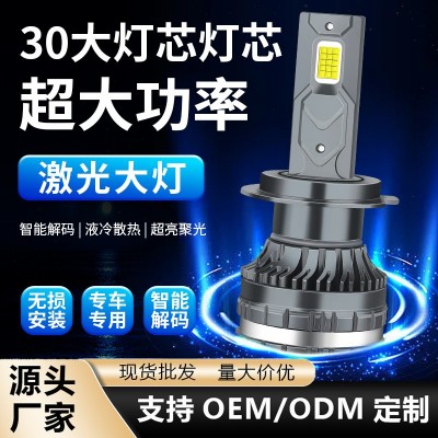 哈派 新款大功率30芯灯珠激光大灯 H7聚光车灯H4无损安装汽车大灯图2