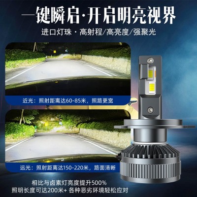 定制批发LED汽车大灯H4透镜款灯体37MM大功率超亮汽车LED前照大灯图4