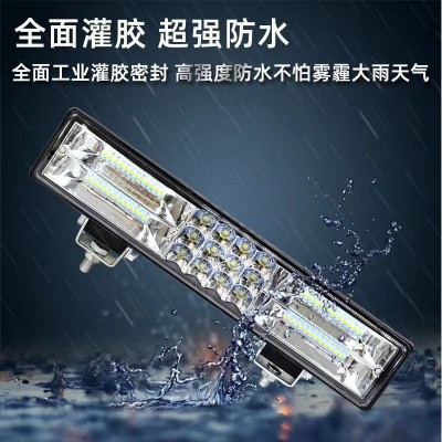 跨境 强光爆闪越野车改装灯12V24V货车杠灯黄光雾灯汽车l ed长条灯图4
