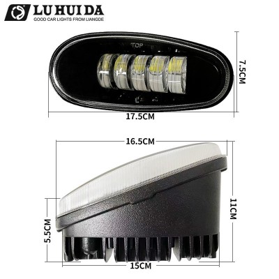 新款俄版 全铝前LED雾灯DRL雾灯组件适用于大宇雪佛兰 lanos sens