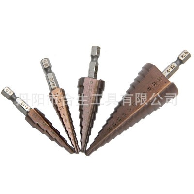 M35含钴阶梯钻不锈钢开孔器 跨境Co宝塔钻钻孔钻头高硬 度刃具套装图4