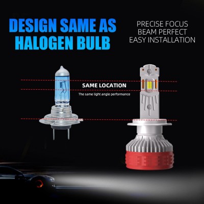 跨境优选P6Q汽车led大灯65W双铜管大功率led headlight H11 H7 H4  1只图3