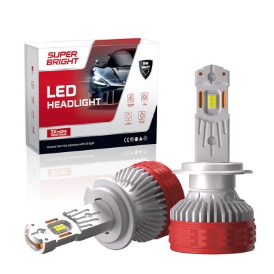 跨境优选P6Q汽车led大灯65W双铜管大功率led headlight H11 H7 H4  1只