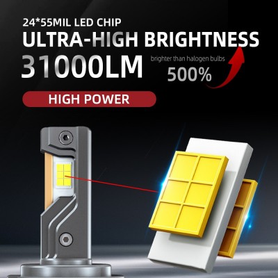 75w大功率三铜管led汽车大灯H7超亮H4远近光一体汽车led车灯P7Q  1只图3