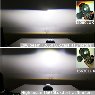 三为车灯新款3寸LED双光透镜大灯3灯杯高亮无损63瓦6000k汽车大灯图5