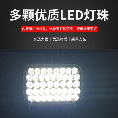 跨境货源LED高亮射灯平镜多珠透镜汽车led射灯货车摩托车倒车灯图3