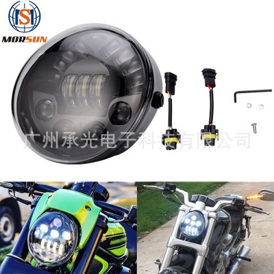 VROD大灯 适用哈雷威路德改装LED前大灯 哈雷多功能改装大灯图4