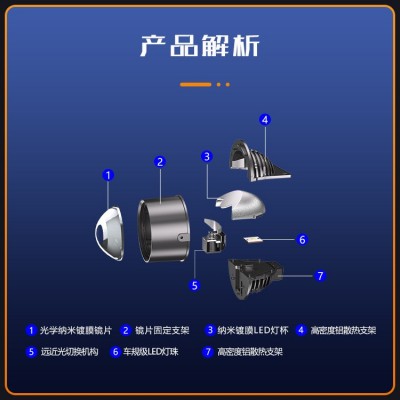 光能者-破雾者 黄光远近光雾灯 带雾灯支架 雾灯透镜 黄金光色温图3