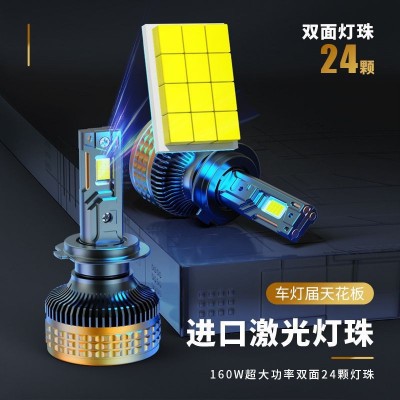 跨境三铜管320W大功率汽车led大灯前照灯跨境热销H1 H7 H4车头灯图3