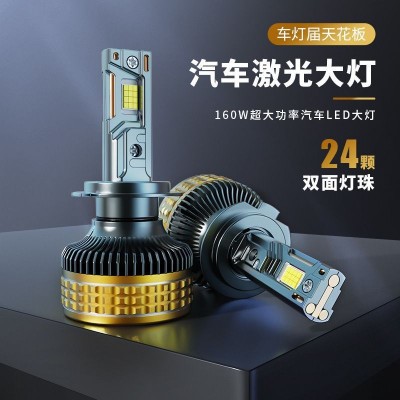 跨境三铜管320W大功率汽车led大灯前照灯跨境热销H1 H7 H4车头灯图2