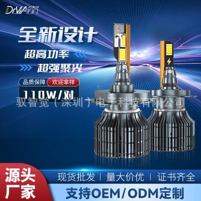 跨境爆款P2汽车led大灯聚光超亮前照灯LED车灯现货批发h1H4H11H7