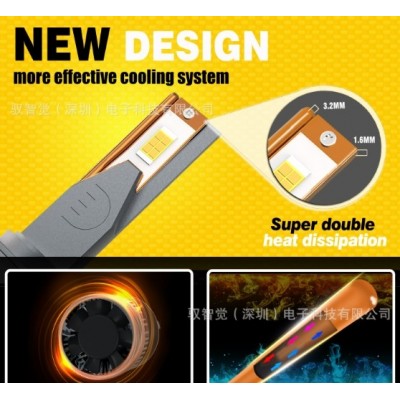 跨境爆款 汽车led大灯H7 h4 黄/白/冰蓝多色温可选 led车灯前照灯图2
