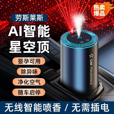 星空顶智能投影车载香薰机车用香水汽车用品七彩氛围喷雾车载香熏图2
