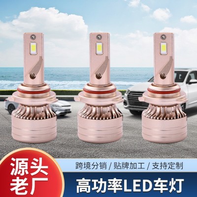 紫铜灯板导热高速风扇散热车灯TP-9006土豪金色系汽车大灯前照灯图2