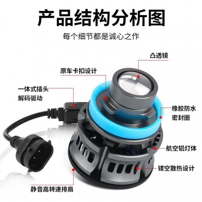 YOBIS新款L5激光透镜雾灯LED汽车大灯H11 9005 9006改装射 灯 车灯图5