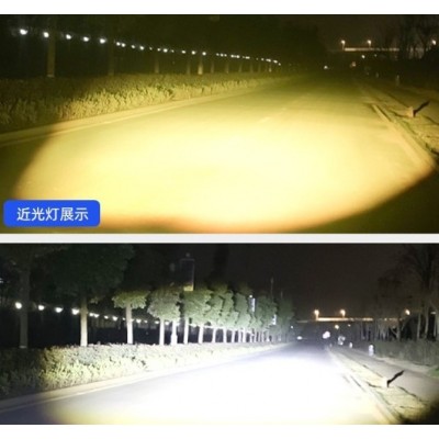 M6大脸猫摩托车LED强光灯超亮铺路灯带透镜辅助灯电动车外置大灯图5