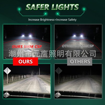 四铜管散热汽车led大灯超亮远近光一体汽车前照灯改装灯泡车灯跨图4
