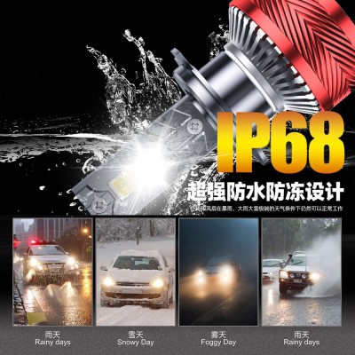 跨境爆款汽车led大灯120W大功率H7灯泡H11 9005led车灯h4远近一体  1只图4