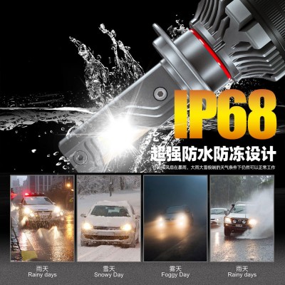 跨境爆款大功率160W汽车led大灯三铜管H4 H7 H11车灯超亮led大灯  1只图5