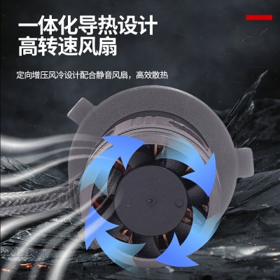 跨境新款通用改装麟片散热汽车led车灯H4远近光高亮聚光led前照灯图2