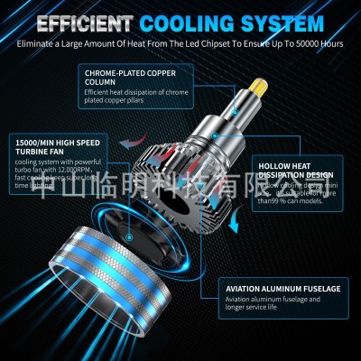 306°超亮led大灯h7/h11前照灯汽车适用灯泡改装车灯即插即用跨境图3