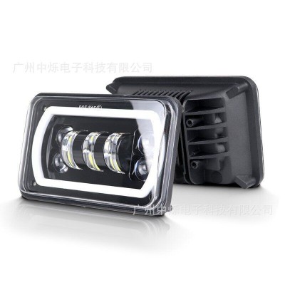 4x6方灯 汽车5寸LED头灯前大灯带天使眼转向灯4*6inch方形led大灯   1只