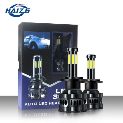 HAIZG 八面汽车led大灯 8面发光LED汽车前大灯H4H7H11改装 车灯泡  1只