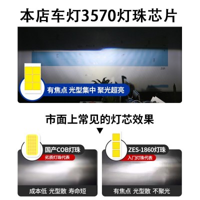 亚马逊爆款汽车led大灯h7强光h49005远近一体灯泡h11改装9012 80w  1只图2