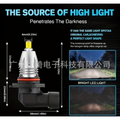 跨境热销LED灯9005 9006 6000K白色2000Lm超亮大功率360度照明图3