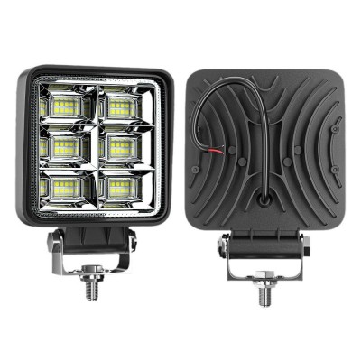 JM汽车LED方形六格48灯144W高亮泛光型工作灯9-80V越野车前辅助灯图5